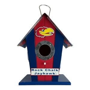 University of Kansas Jayhawks Birdhouse, Rock Chalk Jayhawk, NCAA KU Bird House